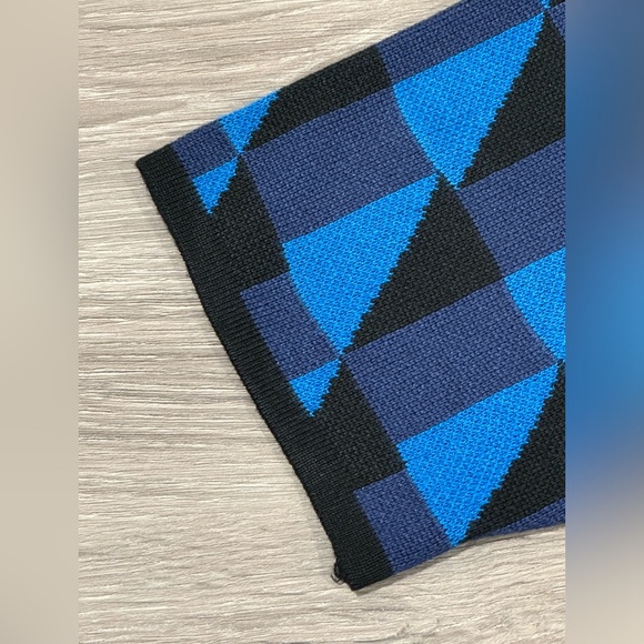 Danny and Nicole Blue, Navy, & Black Midi Sweater Dress Size M New With Tags - Picture 8 of 16